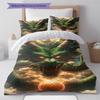Cartoon Pattern Bedding Quilt Set Quilt Cover Pillowcase Home Decoration Birthday Gift (1 * Duvet Cover + 2 * Pillowcase, Without Core)