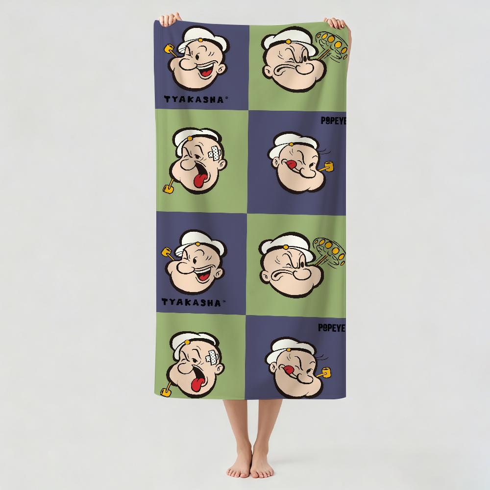Cartoon funny P-PopeyeS Towel Drying Bath Towel Applicable To Light Swimming Camping Yoga Beach Out