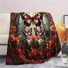 1PC 3D Butterfly Print Flannel Blanket, High Quality All Seasons, Home Decor, Warmth and Comfort, Perfect for Christmas Gifts