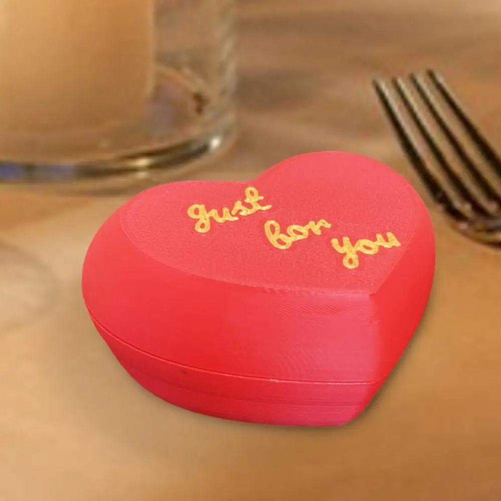 

Подарочная коробка с розами в форме сердца, напечатанная на 3D-принтере, подарок на День святого Валентина, романтические украшения, декор синий