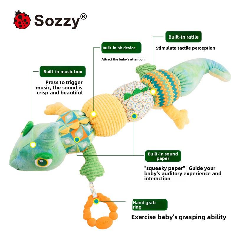 Chameleon Height Ruler Newborn Baby Soothing Doll Plush Baby Toy 0-1 Years Old Puzzle