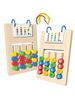 Montessori Holz Bunt Schiebepuzzle Doppelseitiges Brettspiel Farbzuordnung Schiebe Sensorische Lernspielzeuge Vorschulaktivität