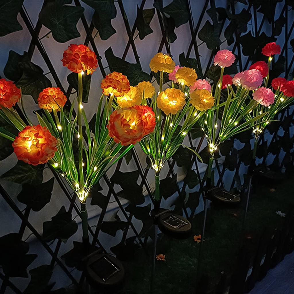 Solar Garden Lights 7 Heads Solar Simulation Flower Lamp Outdoor LED Stake Ground Lamp for Patio