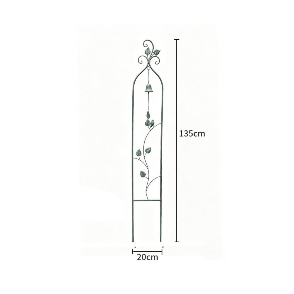 Metal Trellis with Bell Wrought-Iron Look Climbing Plant Support