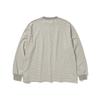 His Hander Round Patch Thin L/S T-Shirts Gray