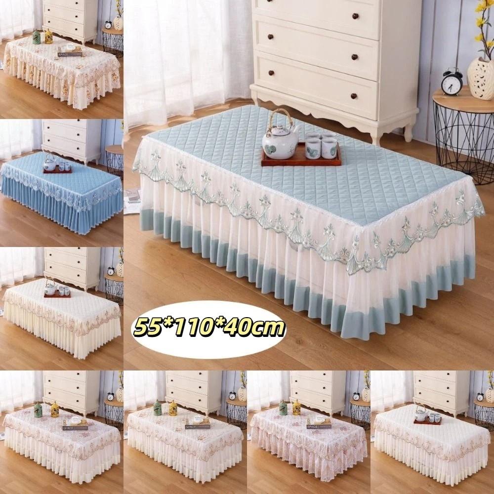 New European-style Lace Tablecloth Rectangular Exquisite Table Cover Cloth Vintage Cotton Lace Dust Cover Dining Table