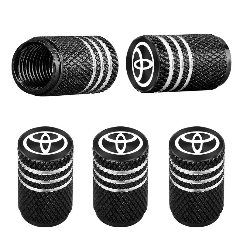 Car Exterior Annual Inspection Sticker Car Wheel Tire Valve Caps Air Stem Covers For Toyota Chr Corolla Camry Rav4 Yaris Hilux