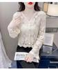 Summer Women's Thin Knit Sweater Long Sleeve Short Sun Protection Jacket Lace Cut-out Knitted Cardigan Coat