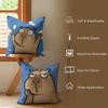 Capybara Cute Cushion Cover Summer Linen Pillow Case Organic Fabric Cushion Cover Double-Sided Print Sofa Home Decor