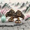 Brass Coin Ingots Money Tree Statue Fortune Housewarming Gift Home Office Decor Desktop Ornament