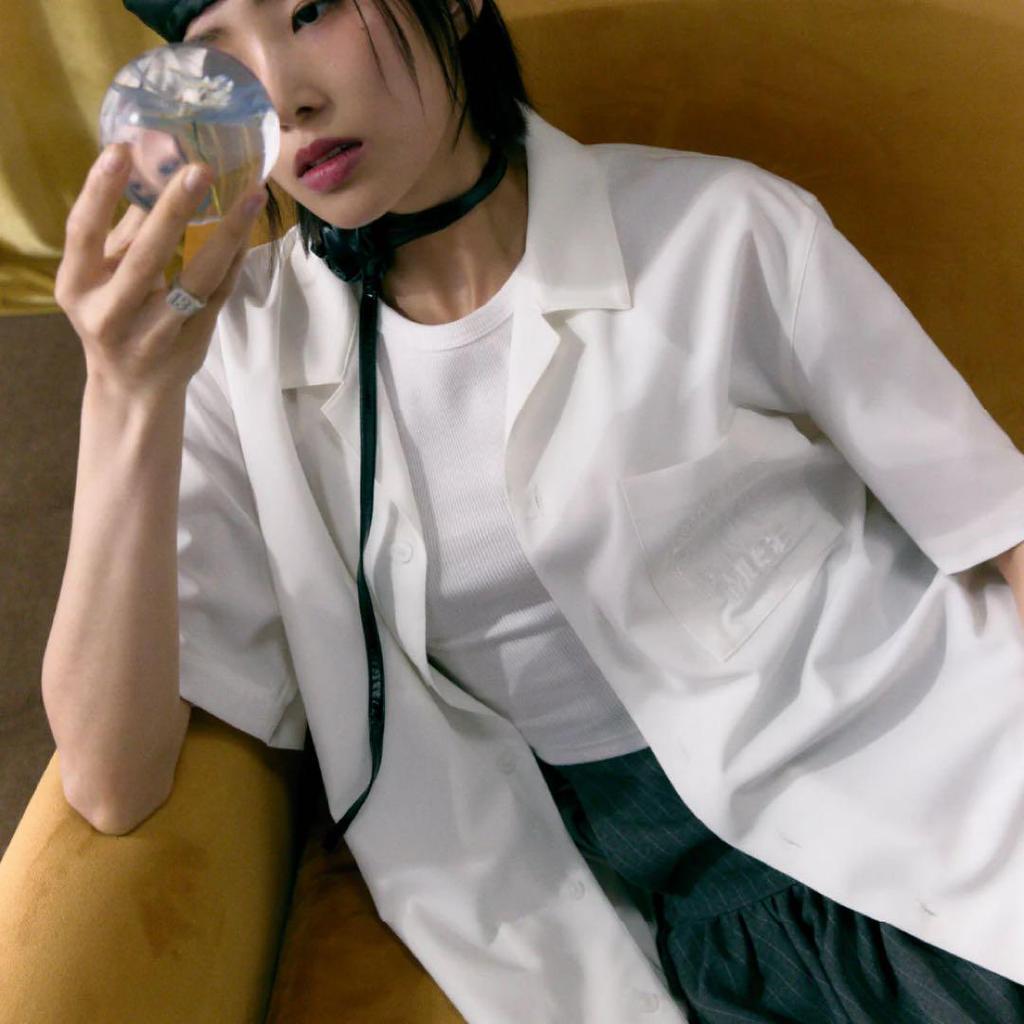 [USED] Official BTS JIMIN MUSE Open Collar Shirt