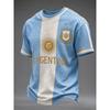 Argentinien Fan Fußball Trainings T-Shirt Ausgabe 2026 - 3D Digitaldruck - Bequem und Atmungsaktiv - Familienkleidung