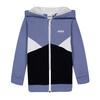 Boys Colour Block Regular Full Zip Hoodie