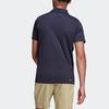 adidas Logo Print Solid Short Sleeve Polo Shirt Men Tops Navy-Blue HC2717