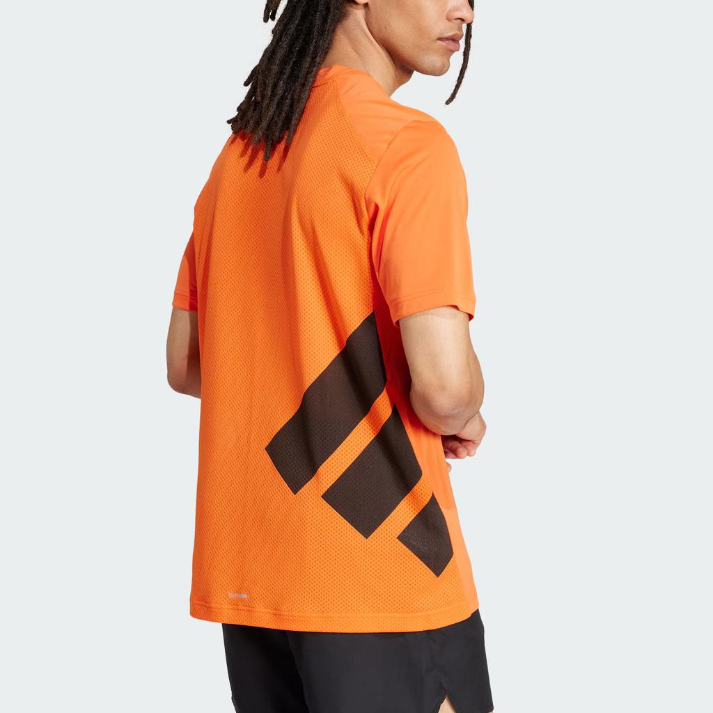 Adidas Terrex SS25 Xperior Outdoor Quick-Dry Cool Trail Running Crew Neck Short Sleeve T-Shirt Men Tops Half-Impact-Orange JN8136
