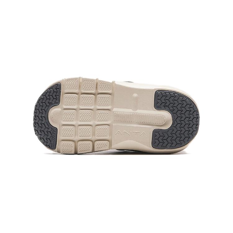 Anta Kids Shock Absorbing Wear Resistant Low Top Walking Shoes Baby Shoes White Brown A12430051-1