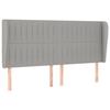 VidaXL Headboard with Ears Light Grey 163x23x118-128 Cm Fabric3118200