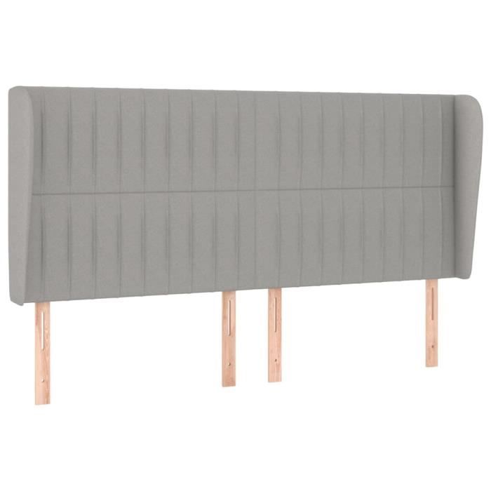 VidaXL Headboard with Ears Light Grey 163x23x118-128 Cm Fabric3118200