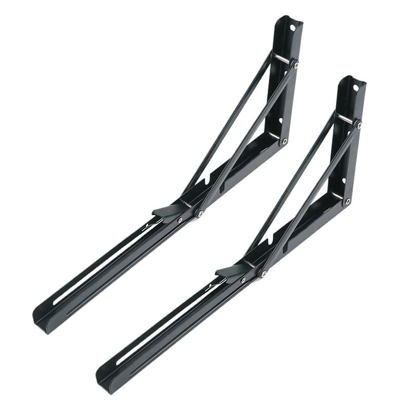 High-Strength Triangle Folding Shelf Bracket made of Cold Rolled Steel, Suitable for Wall and Table Mount, 1/2pcs