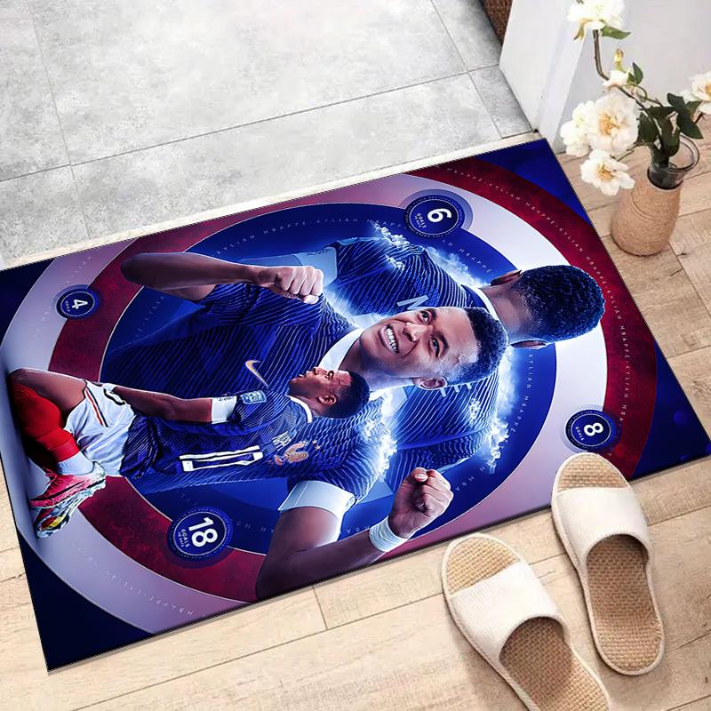 1pc Mbappe10 Design Printed Area Rug Carpet for Bedroom Living Room Home Decor Rugs Mat Non Slip Mat Rug for Bedside
