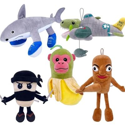 5 Pieces Italian Brain Lot Plush Toys, Brain Lot Plush Toys, Trallero, 5 Pieces, Gift, Internet Meme, Decoration, Birthday Gift (5 Pieces A)