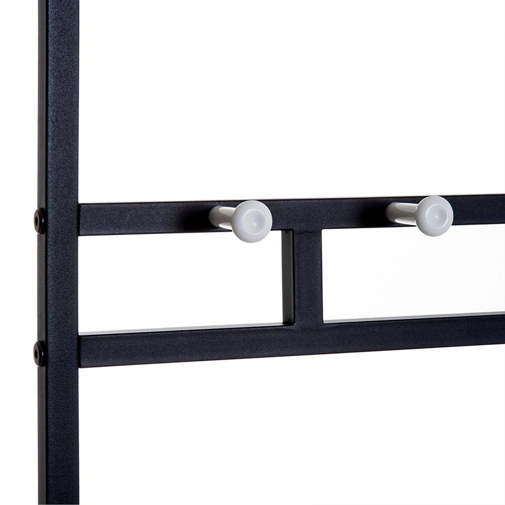 Coat Rack Entryway Coat Hanging Hat Bags Hook Storage Hallway Storage Shelf Footrest Bench Metal Multi Purpose