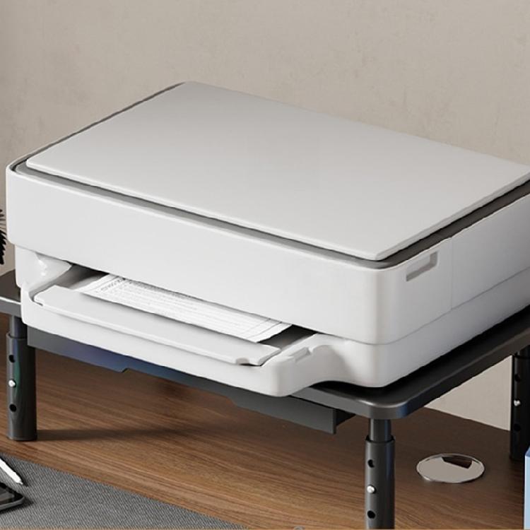 Space Saving Desktop Risers Shelf Adjustable Designs Steel Plastic Construction For Monitor Laptop Office Organization