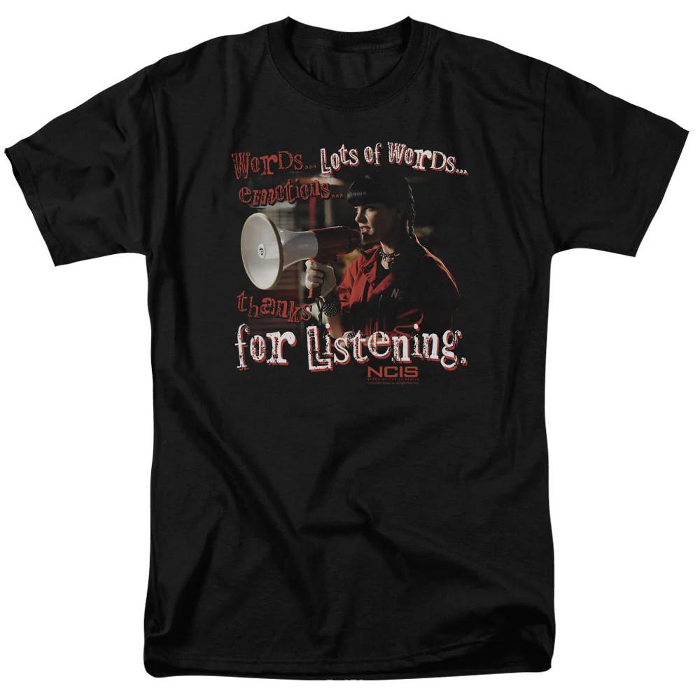 

Ncis Thanks For Listening Mens T Shirt Black Officially Licensed 2XL