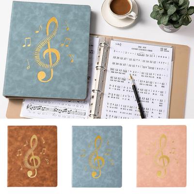 Flexible Loose Leaf Music Score Folder 20 Pages Writable Piano Music Sheet File Folder Detachable Fits Letter Size