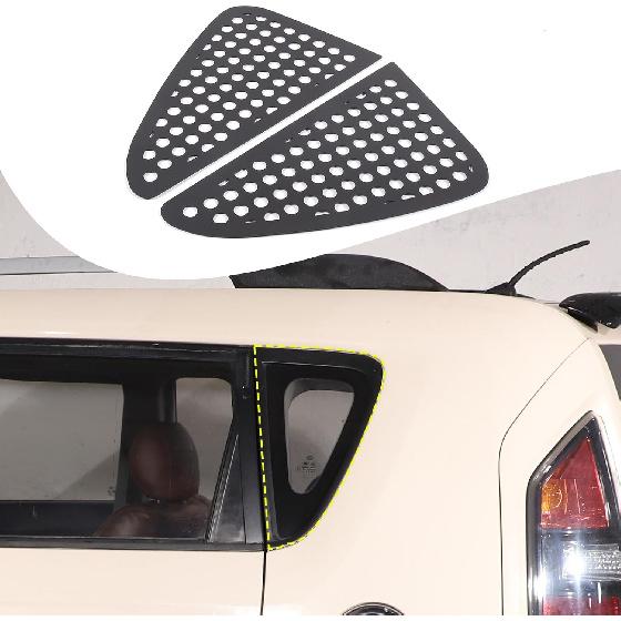 Rear Side Window Louvers Air Ven Trim Accessories Compatible with Kia Soul 2009-2024 Automotive Rear Window Triangular Glass Decorative Cover