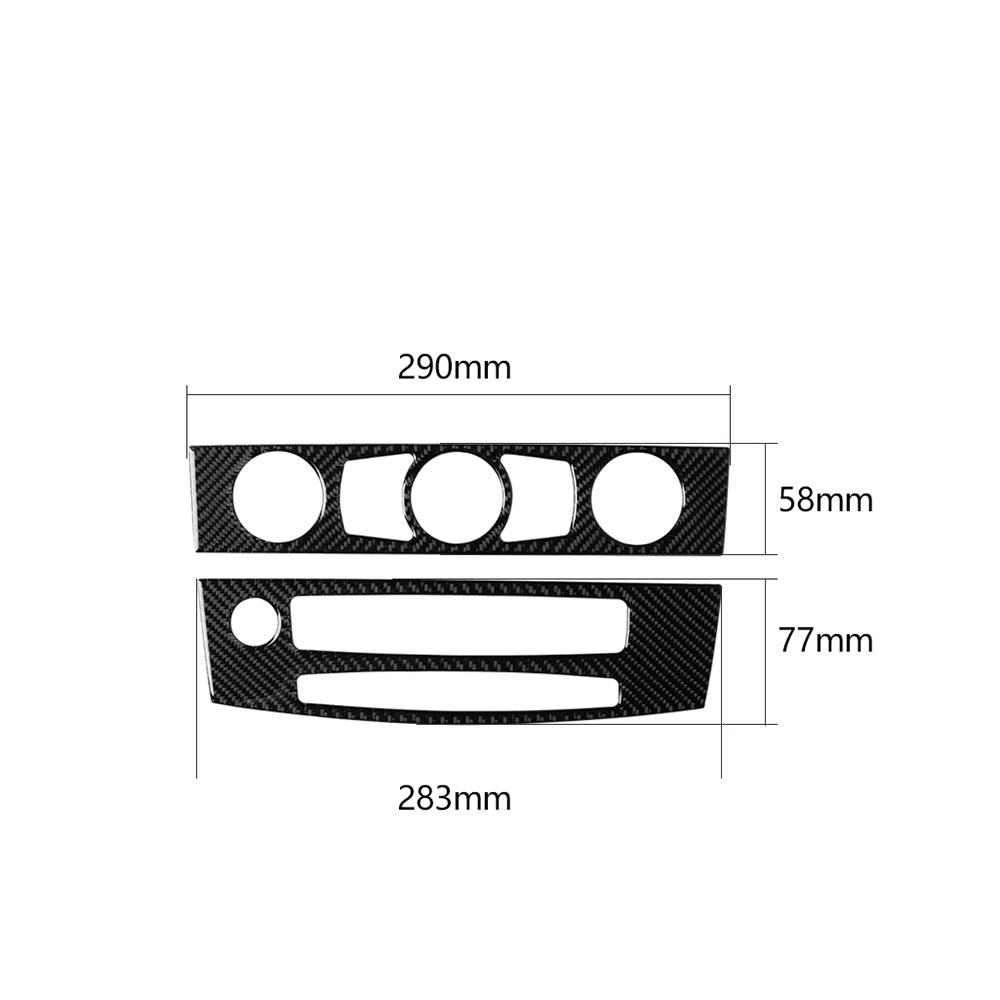 Car CD Panel Trim Center Console Cover Carbon Fiber Sticker Trim Cover For BMW 5 Series E60 2008-10 Interior Accessoire Voiture