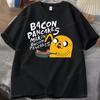 Fashion Hot Sale Kawaii Clothing Adventure Time Anime T Shirt for Men Jake and Finn Bacon Pancake Girl Boy Casual Cotton Tops