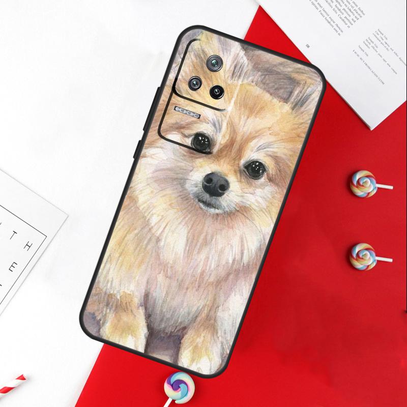 Pomeranian Watercolor Dog Cover For Xiaomi 13T 11T 12T 14T Pro 13 14 15 Ultra POCO X7 Pro X3 X5 X6 F5 F6 M6 Pro Case