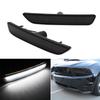 Front Side Marker Light, Light LED, with Smoky Glass for Ford Mustang Bumper 2010-2014.