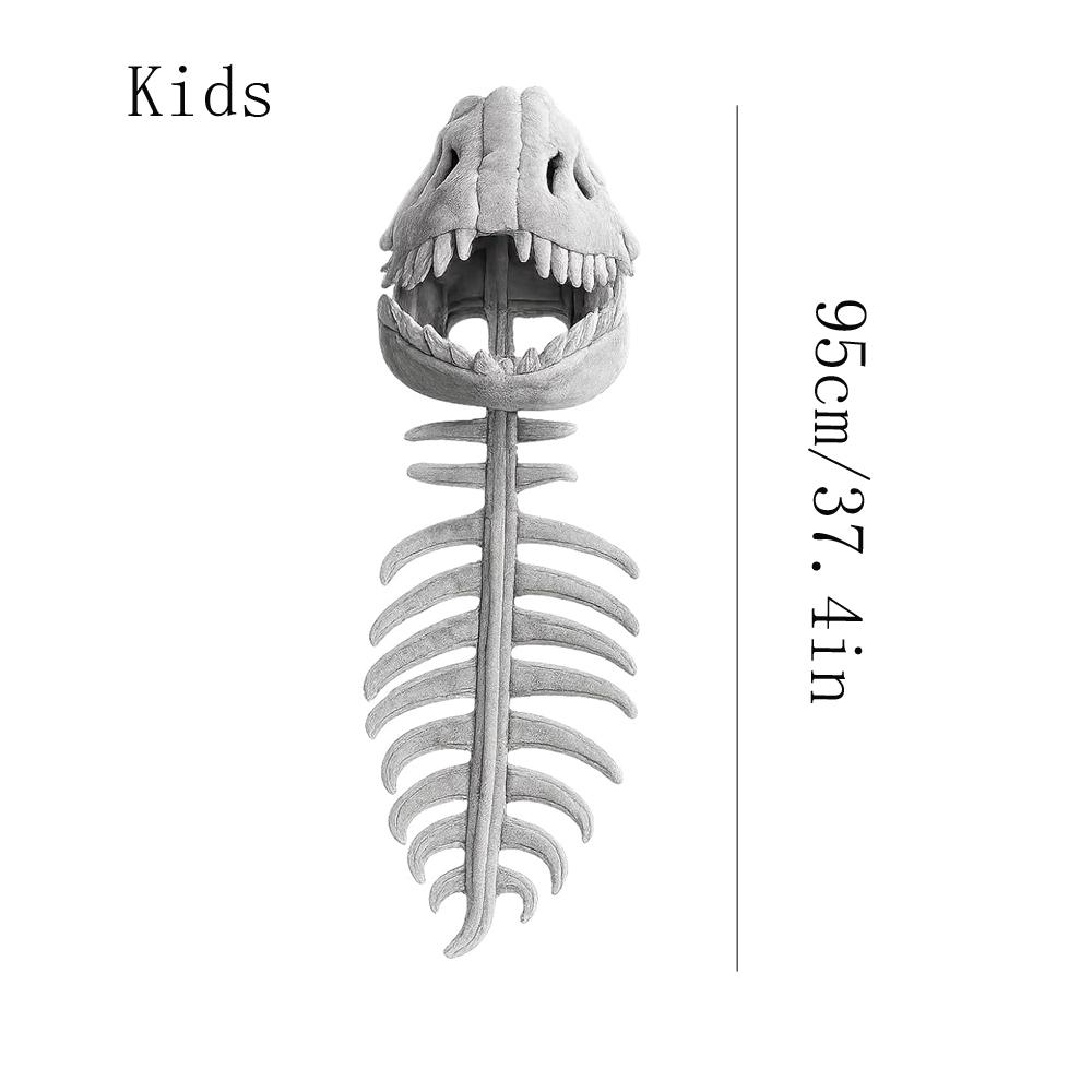 

1pcs Dinosaur Skeleton Hat Funny Soft Dinosaur Skeleton Cos Props Dinosaur Skeleton Costume For Kids and Adult Birthday Gifts
