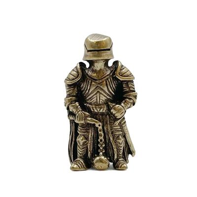 DIY Knife Beads Pendant Vintage Color Brass Outdoor Tools Armour Knight Paracord Beads Figurines Decorative Handicrafts Figure
