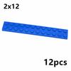 12Pcs Thin Long Plate 2x12 Dots DIY Building Blocks Figures Color Educational Creative Size Bricks Toys Compatible With 2455