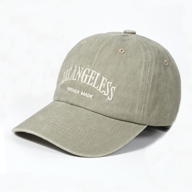 Los Angeles Slogan Baseball Cap Vintage Embroidery Solid Color Washed Distressed Hats Lightweight Adjustable Dad Hat For Women
