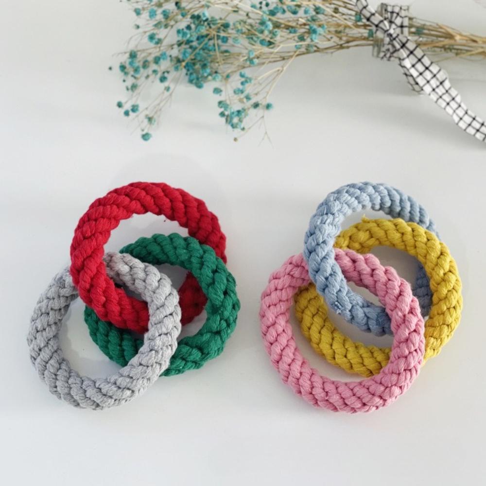 Baumwoll Hundespielzeug Welpen Kauspielzeug Seilknoten Spielzeug Langlebig Geflochtenes Hundespielzeug Hund Zähne Reinigen Geflochtenes Knochenseil Haustierprodukte