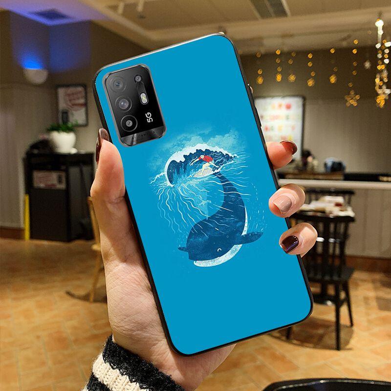 Funda Dance Of Dolphin Phone Cover For OPPO A74 A94 5G A3S A5 A5S A9 A12 A15 A15S A52 A53 A53S A72 A73 2020 A91 5G Cases Coque