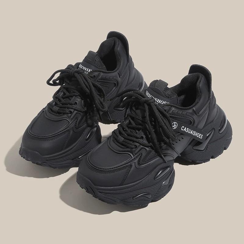 Thick Soled Dad Shoes 2025 Autumn/winter New American Retro Breathable Inner Height Casual Sports Shoes