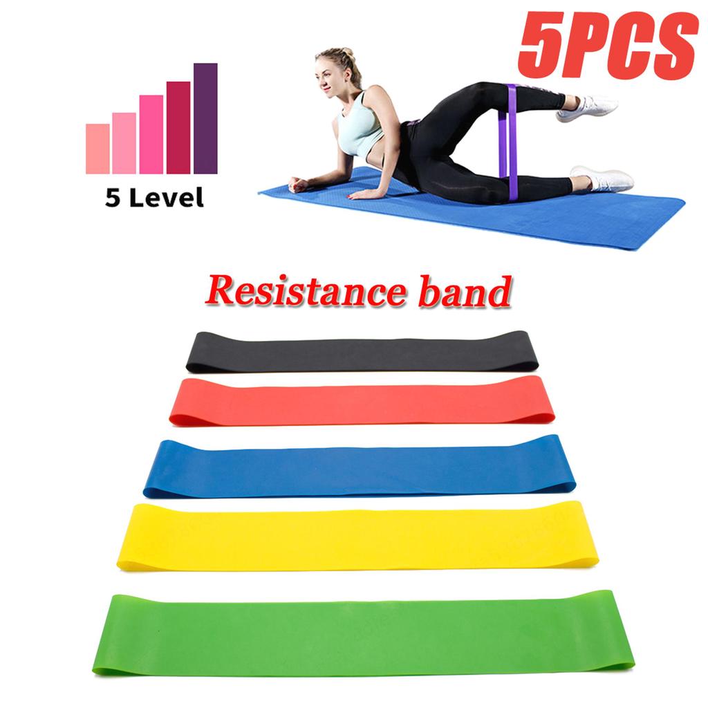 Buy Set of 5 Resistance Yoga Resistance Rubber Bands Indoor Outdoor