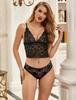 ohyeah Women's Lace Open-Crotch T-Back Briefs Size M