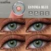 1 Paar ESTONIA Farbige Kontaktlinsen 14,5 mm Große Augen Natürliche Linsen Für Modeaugen Blaue Linsen Pupillen Grau