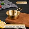 ZISIZ 13cm Golden 304 Stainless Steel Rice Wine & Snack Bowl with Handle