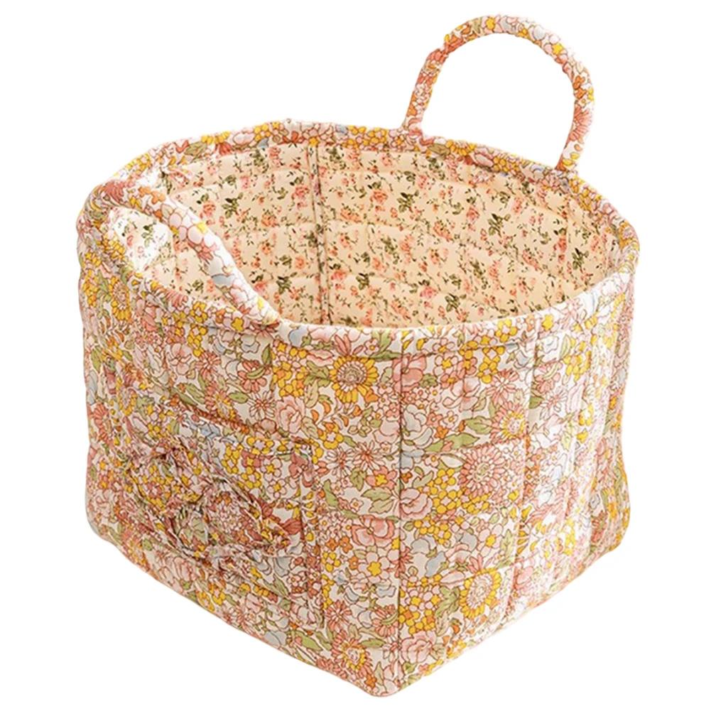 Boho Fabric Storage Basket Portable Quilted Laundry Hampers Collapsible Dirty Clothes Underwear Sorting Laundry Baskets