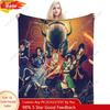 Avatar The Last Airbender Themed Flannel Throw Blanket Soft Cozy Digital Print Polyester Knit Glam Style Custom Blankets