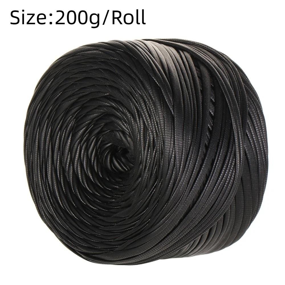 200g/Roll Nappa Matte Faux Leather Yarn Woven Yarn Solid Color Crocheting Thread Yarn Faux Leather Material Crafts Yarn