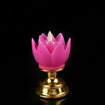 LED Lotus Lamp Colorful LED Soft Natural Light Lifelike Safe Odorless Durable Buddha Lamp for