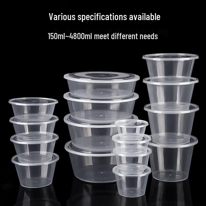 Disposable 1000ml PP Round Takeout Bowls